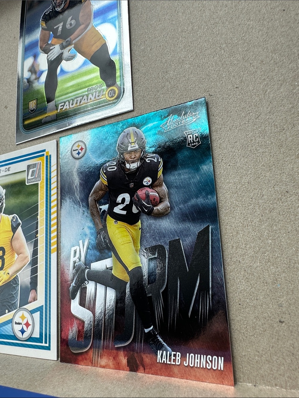 Steelers TJ Watt Chrome PowerPlayers & Freiermuth/Sawyer/Fautanu/Johnson rookies - Picture 15 of 16